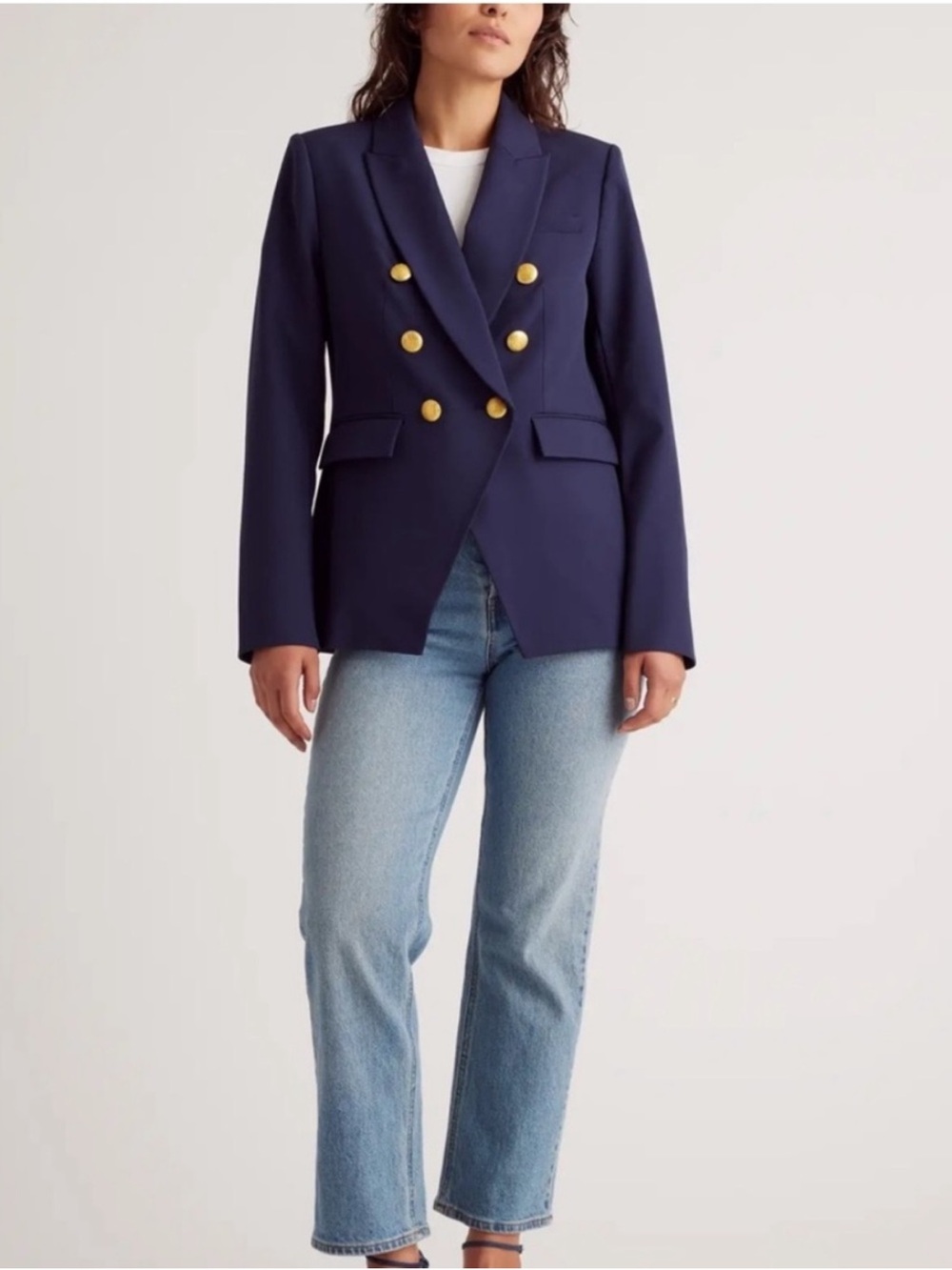 Quince Scuba Captain's Convertible Blazer Navy Blue Size Medium